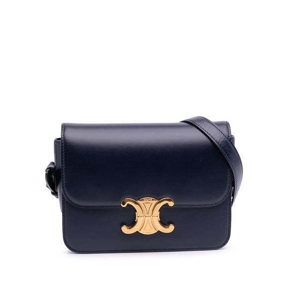 Pre-Loved Celine Teen Shiny Calfskin Triomphe Crossbody - Picture 1 of 11